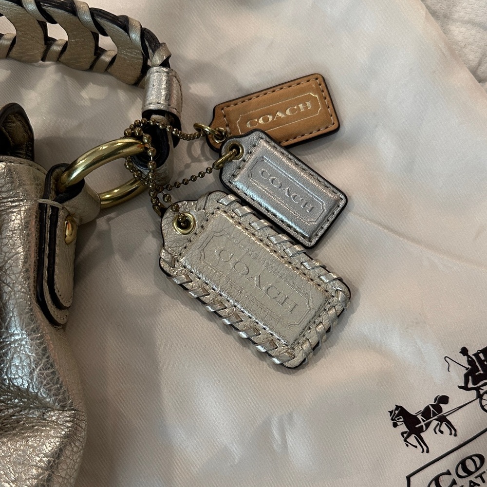 Coach Metallic warm golden silver Shoulder Bag - Picture 10 of 11